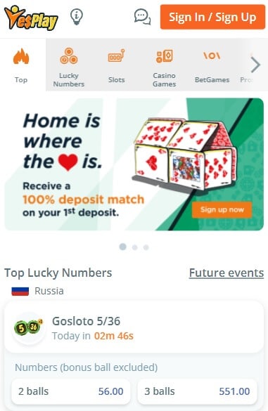 yesplay bet lucky numbers